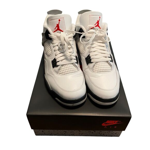 Size 12 - Air Jordan 4 Retro OG 2025 White Cement Pre-Owned In Box FV5029-100 main image 6